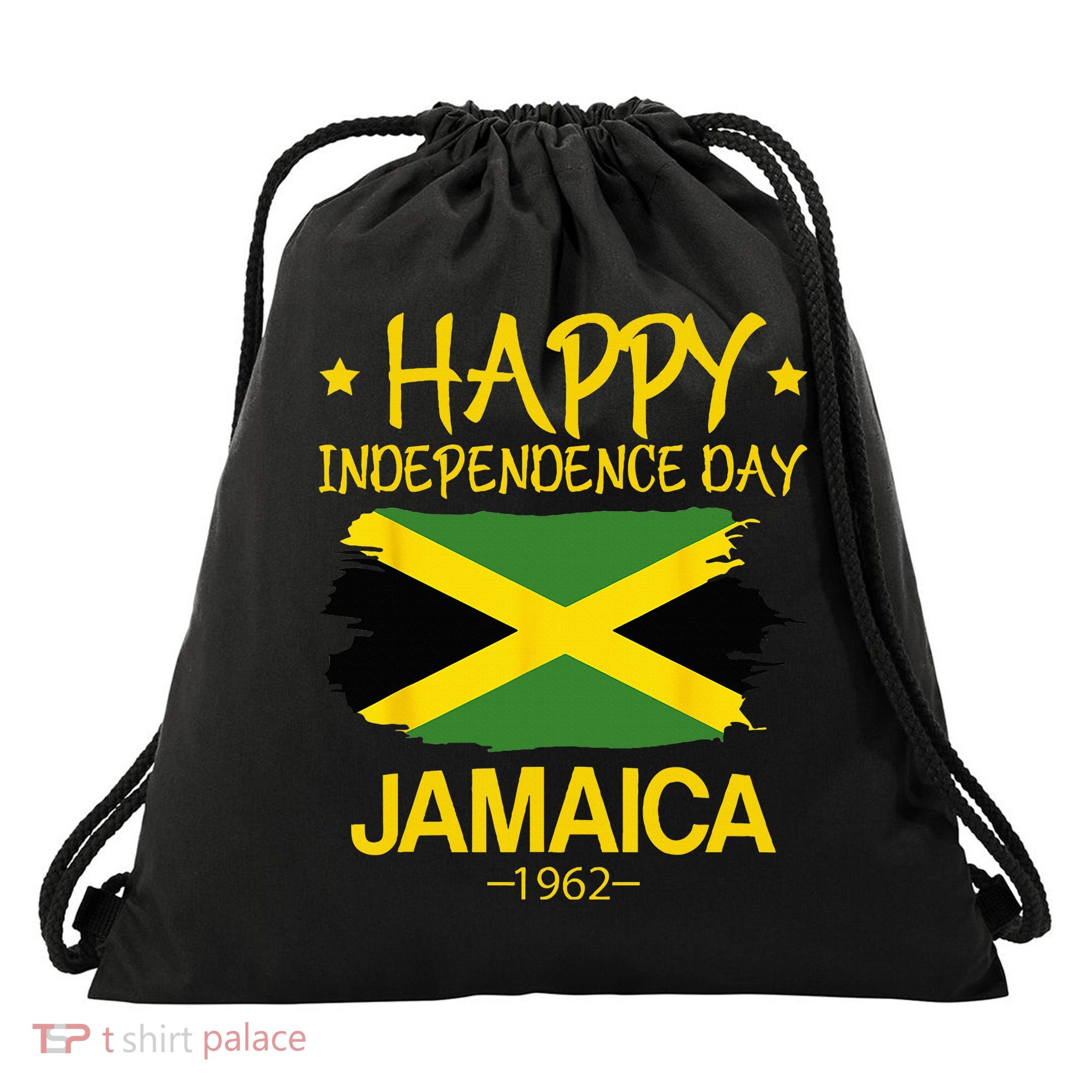 Happy Independence Day Jamaica 1962 Proud Jamaican Drawstring Bag