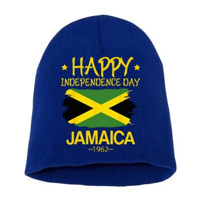 Happy Independence Day Jamaica 1962 Proud Jamaican Short Acrylic Beanie