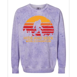 Hide And Seek World Champion Bigfoot Is Real Colorblast Crewneck Sweatshirt