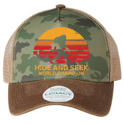 Hide And Seek World Champion Bigfoot Is Real Legacy Tie Dye Trucker Hat