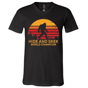 Hide And Seek World Champion Bigfoot Is Real V-Neck T-Shirt