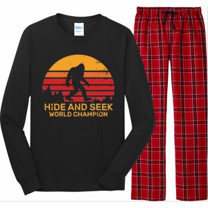 Hide And Seek World Champion Bigfoot Is Real Long Sleeve Pajama Set