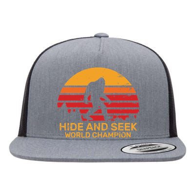 Hide And Seek World Champion Bigfoot Is Real Flat Bill Trucker Hat