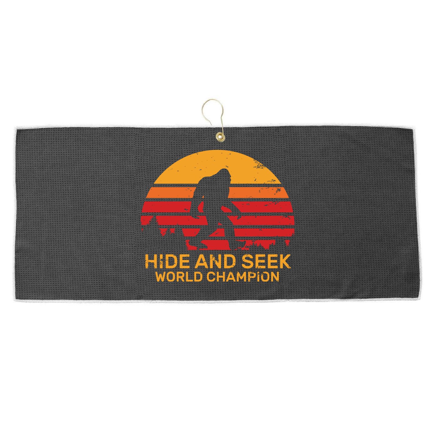 Hide And Seek World Champion Bigfoot Is Real Large Microfiber Waffle Golf Towel