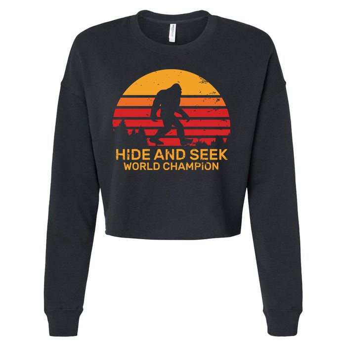 Hide And Seek World Champion Bigfoot Is Real Cropped Pullover Crew