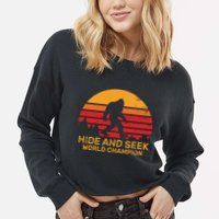 Hide And Seek World Champion Bigfoot Is Real Cropped Pullover Crew