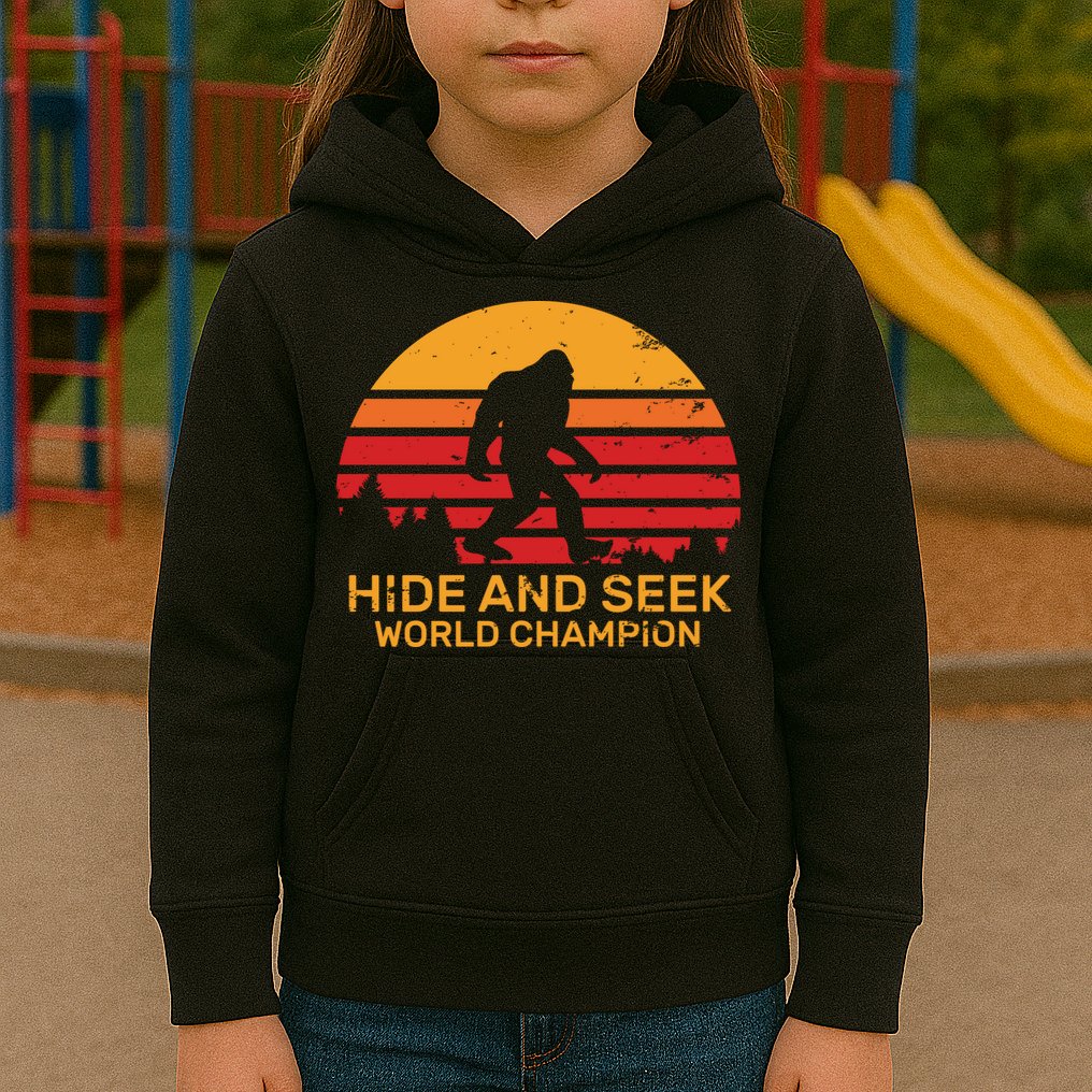 Hide And Seek World Champion Bigfoot Is Real Kids Hoodie