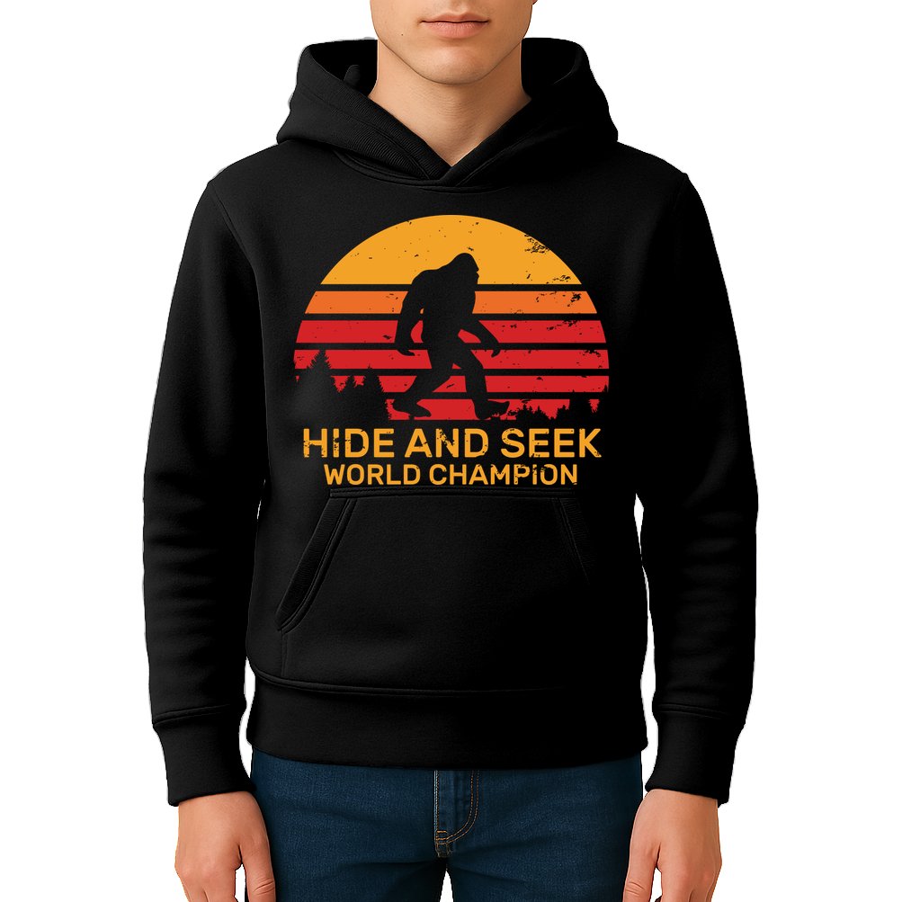 Hide And Seek World Champion Bigfoot Is Real Kids Hoodie
