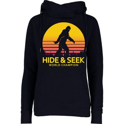 Hide and Seek World Champion Sasquatch Womens Funnel Neck Pullover Hood