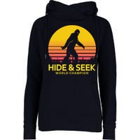 Hide and Seek World Champion Sasquatch Womens Funnel Neck Pullover Hood