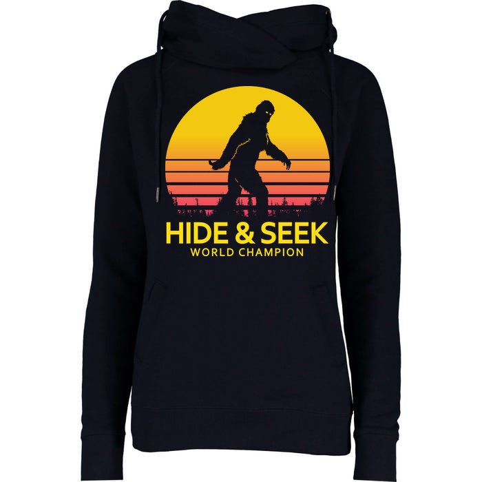 Hide and Seek World Champion Sasquatch Womens Funnel Neck Pullover Hood