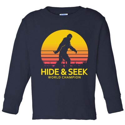 Hide and Seek World Champion Sasquatch Toddler Long Sleeve Shirt