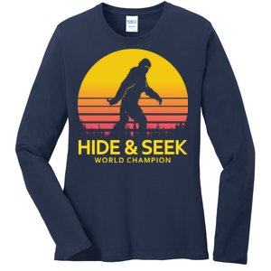 Hide and Seek World Champion Sasquatch Ladies Long Sleeve Shirt