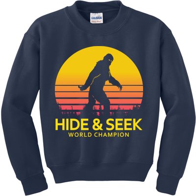 Hide and Seek World Champion Sasquatch Kids Sweatshirt