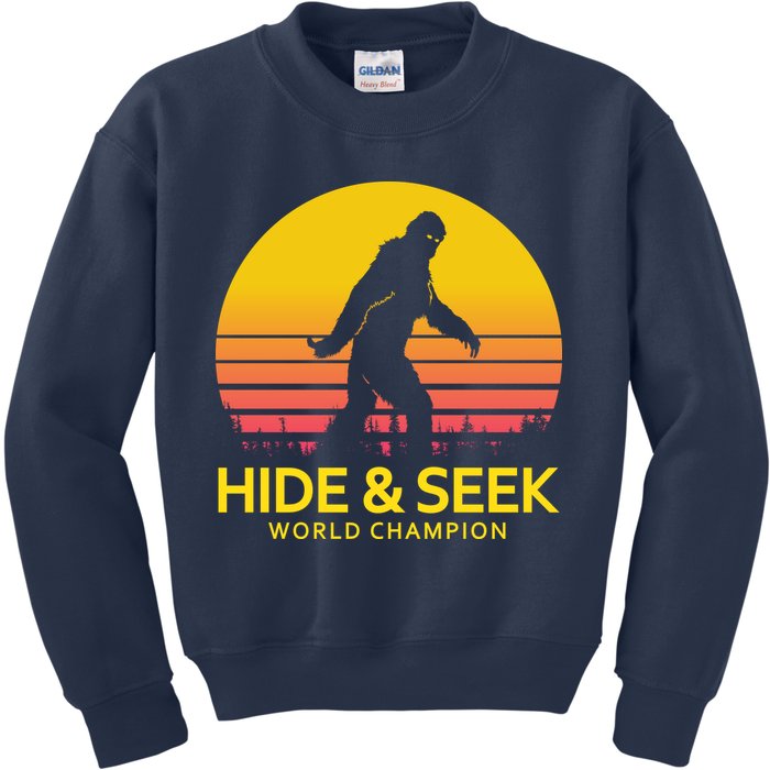 Hide and Seek World Champion Sasquatch Kids Sweatshirt