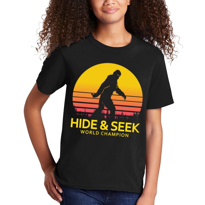 Hide and Seek World Champion Sasquatch Kids T-Shirt