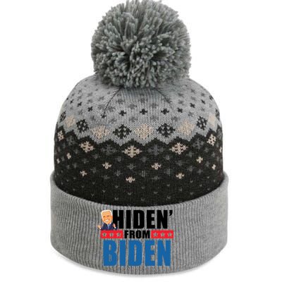 Hiden' From Biden Pro Trump The Baniff Cuffed Pom Beanie