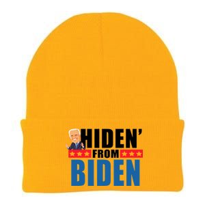 Hiden' From Biden Pro Trump Knit Cap Winter Beanie