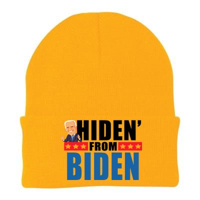 Hiden' From Biden Pro Trump Knit Cap Winter Beanie