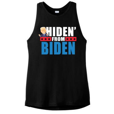 Hiden' From Biden Pro Trump Ladies PosiCharge Tri-Blend Wicking Tank