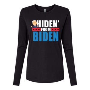 Hiden' From Biden Pro Trump Womens Cotton Relaxed Long Sleeve T-Shirt