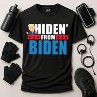 Hiden' From Biden Pro Trump Cooling Performance Crew T-Shirt