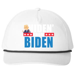 Hiden' From Biden Pro Trump Snapback Five-Panel Rope Hat