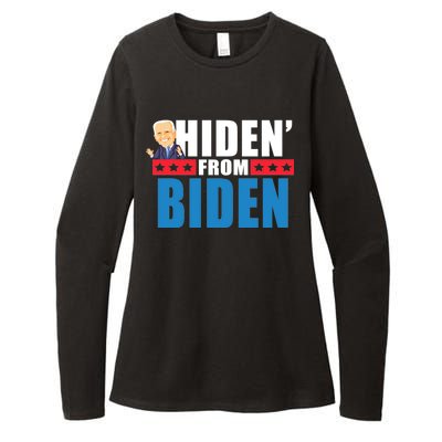 Hiden' From Biden Pro Trump Womens CVC Long Sleeve Shirt