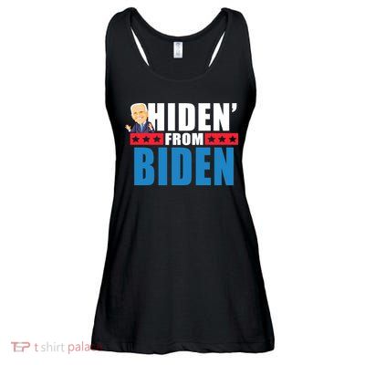 Hiden' From Biden Pro Trump Ladies Essential Flowy Tank