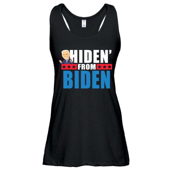 Hiden' From Biden Pro Trump Ladies Essential Flowy Tank