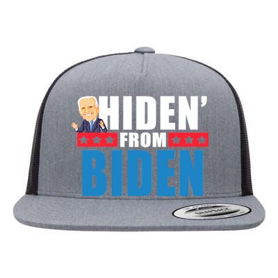 Hiden' From Biden Pro Trump Flat Bill Trucker Hat