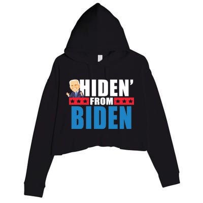 Hiden' From Biden Pro Trump Crop Fleece Hoodie