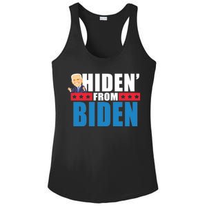 Hiden' From Biden Pro Trump Ladies PosiCharge Competitor Racerback Tank