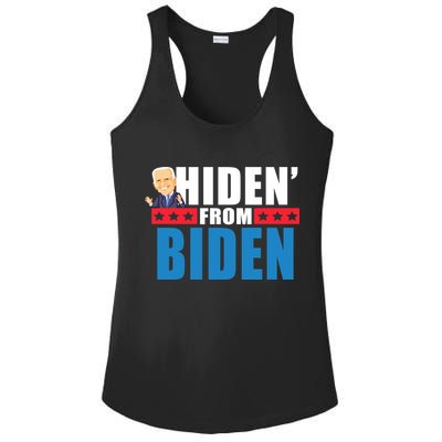 Hiden' From Biden Pro Trump Ladies PosiCharge Competitor Racerback Tank
