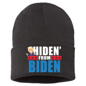 Hiden' From Biden Pro Trump Sustainable Knit Beanie