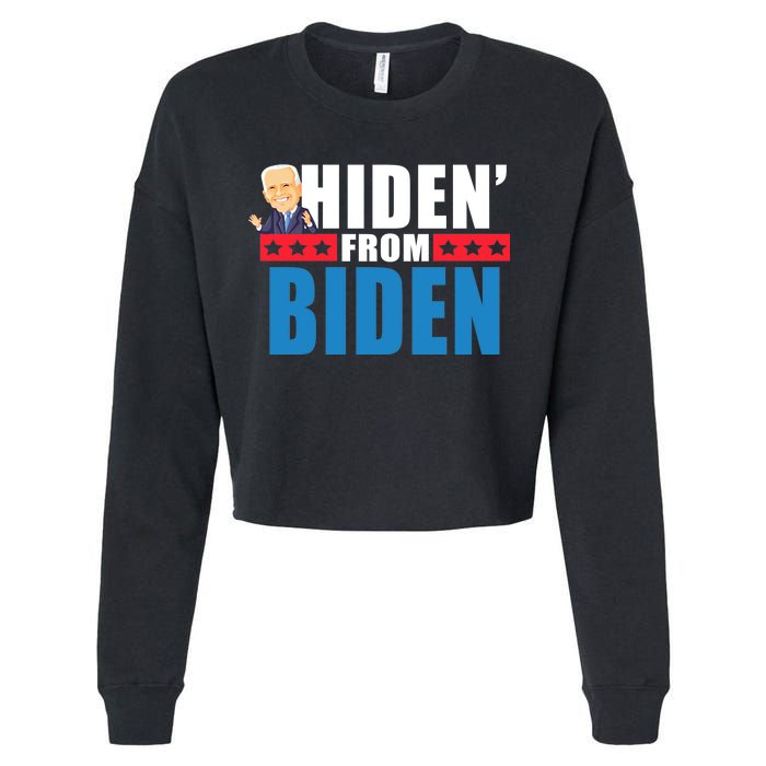 Hiden' From Biden Pro Trump Cropped Pullover Crew