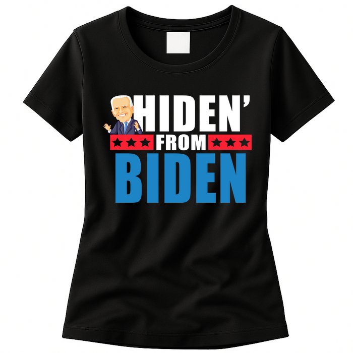 Hiden' From Biden Pro Trump Womens T-Shirt