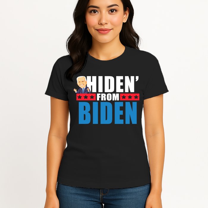 Hiden' From Biden Pro Trump Womens T-Shirt