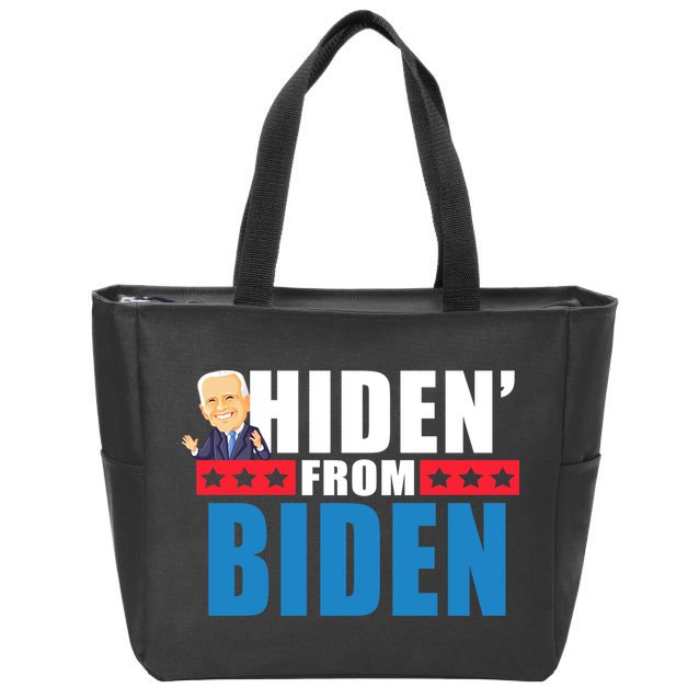 Hiden' From Biden Pro Trump Zip Tote Bag