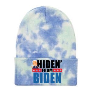 Hiden' From Biden Pro Trump Tie Dye 12in Knit Beanie