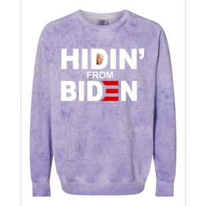 Hidin' From Biden  Colorblast Crewneck Sweatshirt