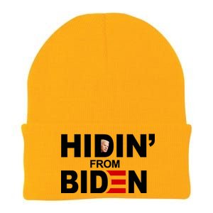 Hidin' From Biden  Knit Cap Winter Beanie