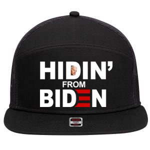 Hidin' From Biden  7 Panel Mesh Trucker Snapback Hat