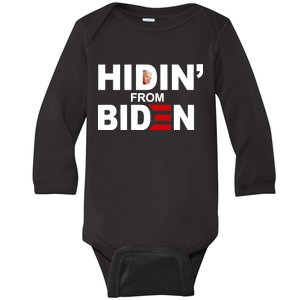 Hidin' From Biden  Baby Long Sleeve Bodysuit