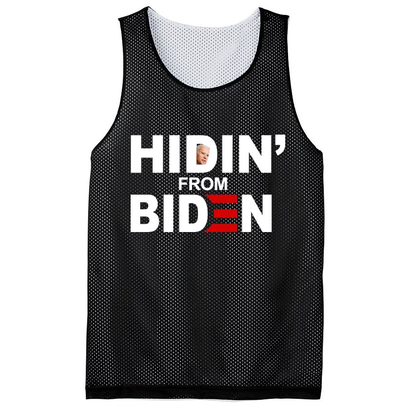 Hidin' From Biden  Mesh Reversible Basketball Jersey Tank