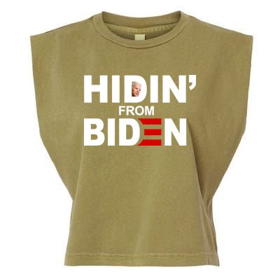 Hidin' From Biden  Garment-Dyed Women's Muscle Tee