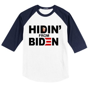 Hidin' From Biden  Baseball Sleeve Shirt