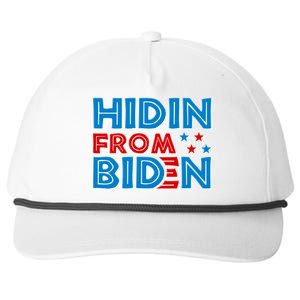 Hidin From Biden Pro Trump Funny Snapback Five-Panel Rope Hat