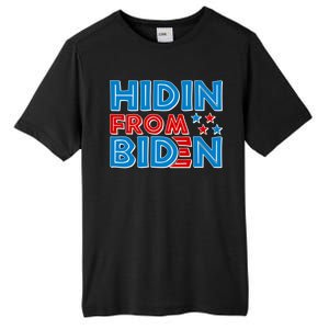 Hidin From Biden Pro Trump Funny Tall Fusion ChromaSoft Performance T-Shirt