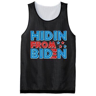 Hidin From Biden Pro Trump Funny Mesh Reversible Basketball Jersey Tank